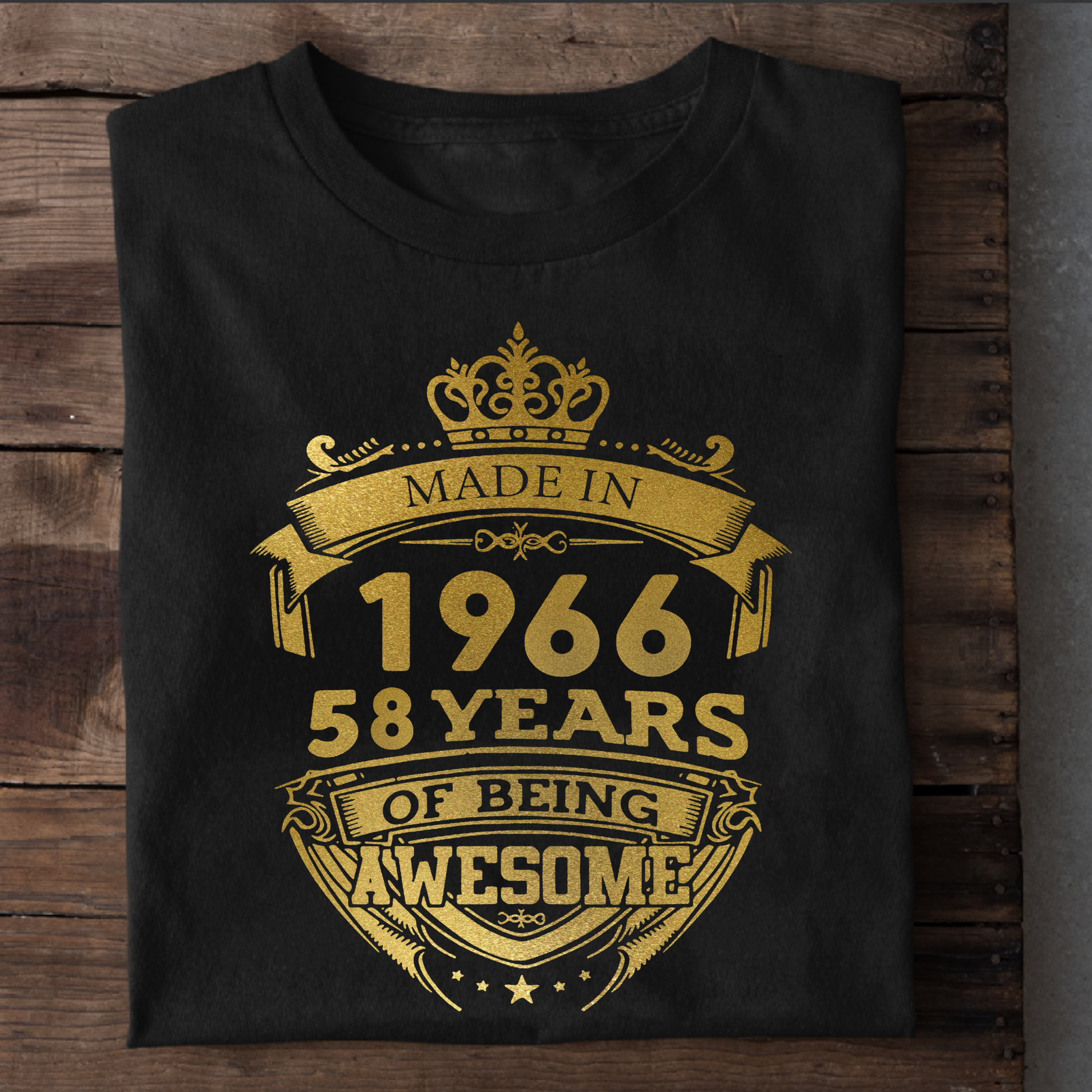 MADE IN 1966 58 YEARS OF BEING AWESOME PREMIUM QUALITY T SHIRT